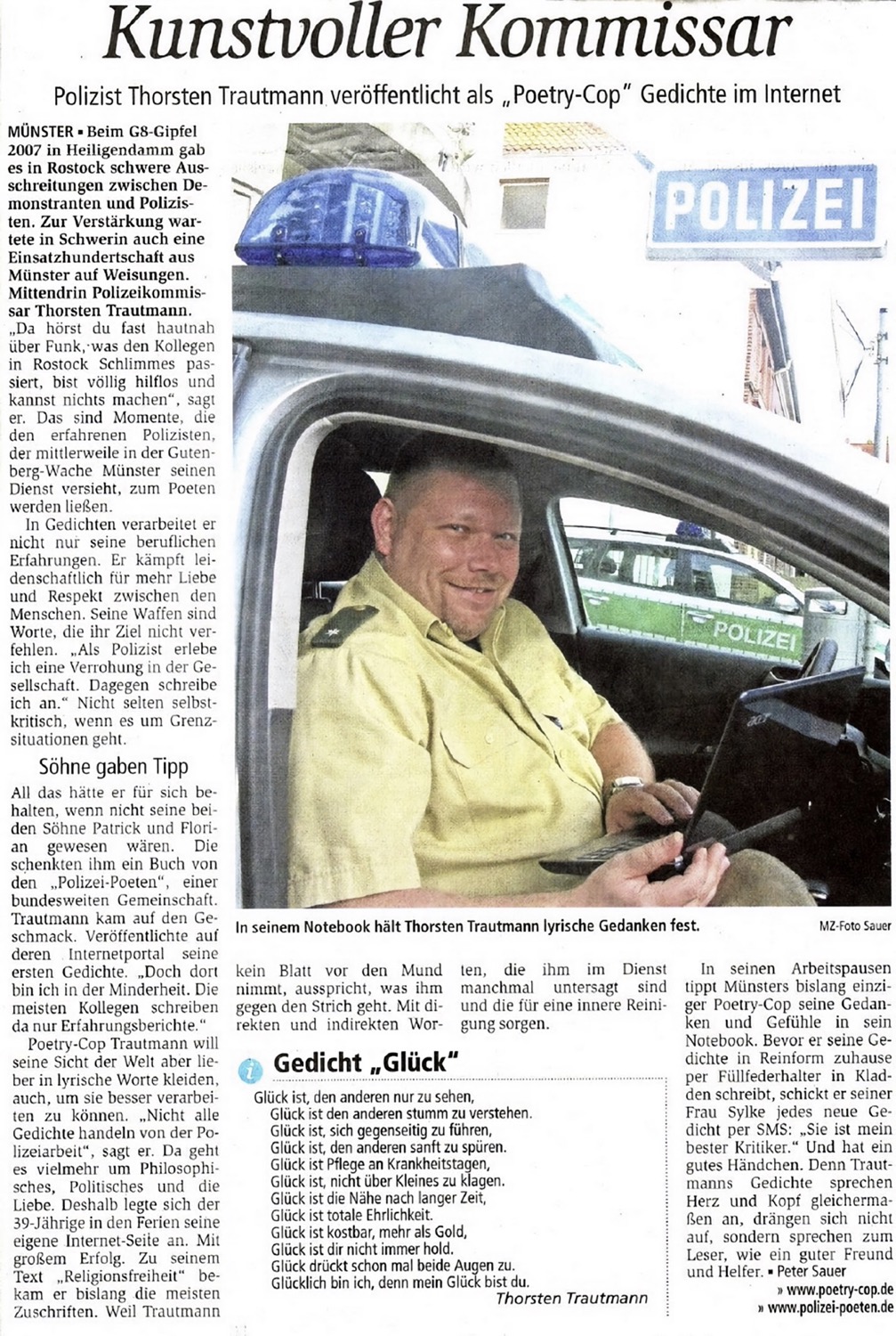 Aus dem Feuilleton der 'Münstersche Zeitung' vom 05.08.2009